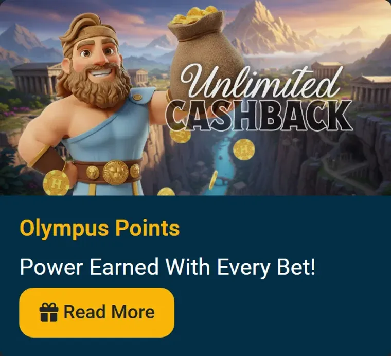 Olympus points power earned with every bet